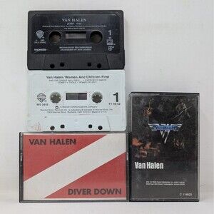 VAN HALEN Cassette Tape Lot Of 4 Diver Down Women and Children First Jump Single